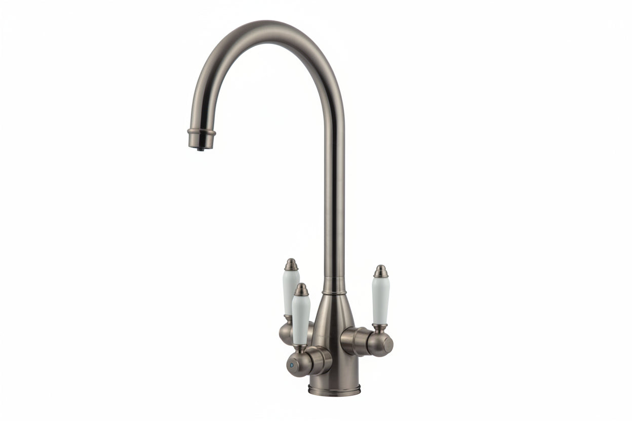 FWL Cottage 3 Way Filter Tap Brushed Nickel